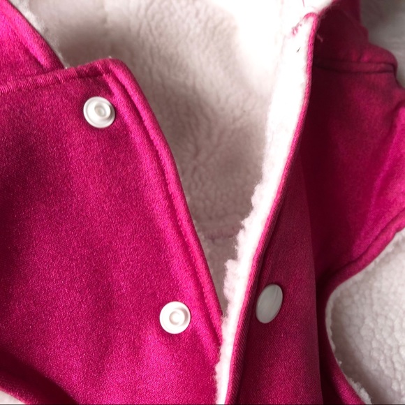 NEW Dog Coat w Hood Pink Metallic Sherpa Fleece M/L NWT - Picture 8 of 13